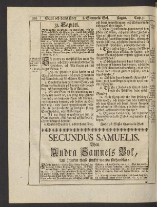 Secundus Samuelis. Then Andra Samuels Bok, ...