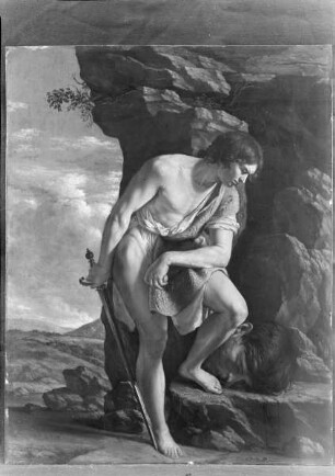 David mit dem Haupt Goliaths