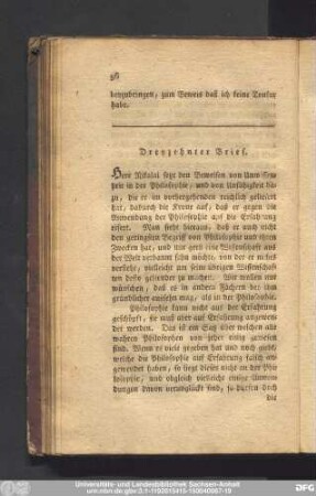Dreyzehnter Brief.