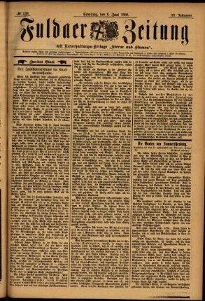 Zweite Ausgabe vom Samstag, den 06. Juni 1896.