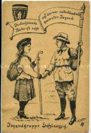 Postkarte der Pfadfinder-Jugendgruppe Schleswig