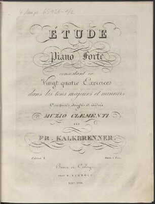 Etude pour le piano forte consistant en vingt quatre exercices dans les tons majeurs et mineurs, 2