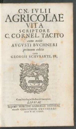 Cn. Iulii Agricolae Vita