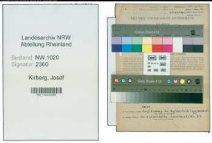 Entnazifizierung Josef Kirberg , geb. 10.06.1903 (Schaffner)