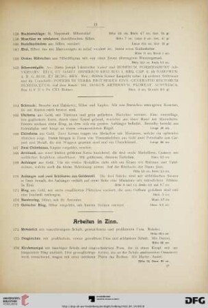 Arbeiten in Zinn (Nr. 174-215)