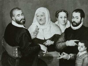 Der Künstler mit seiner Familie