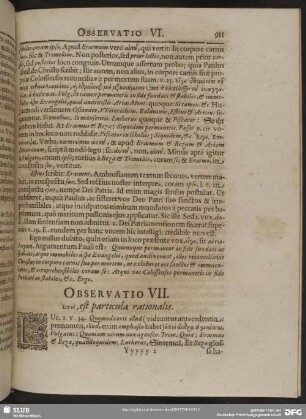 Obseravatio VII. Epei, est particula rationalis