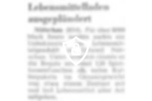 Lebensmittelladen ausgeplündert