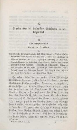 129-165 Studien über die italienische Philosophie in der Gegenwart : der Skepticismus