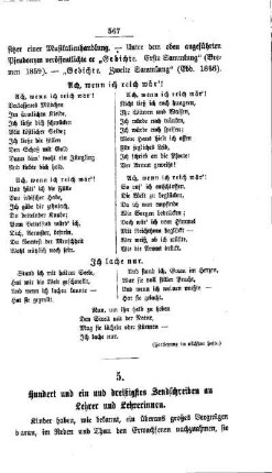 Hundert und ein und dreißigstes Sendschreiben an Lehrer und Lehrerinnen