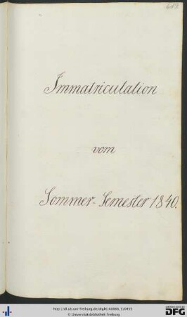 [S. 619] Sommersemester 1840