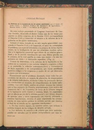 La reforma de la legislación en los países americanos, por el doctor Alfredo Colmo