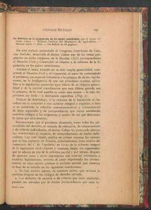 La reforma de la legislación en los países americanos, por el doctor Alfredo Colmo