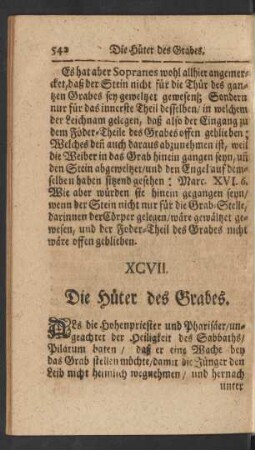 XCVII. Die Hüter des Grabes
