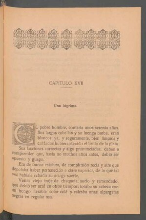 Capítulo XVII - Una lágrima.