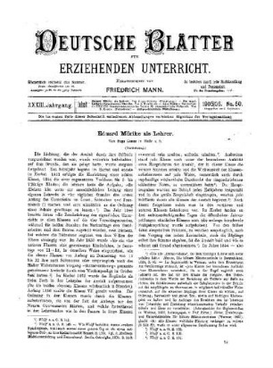 Eduard Mörike als Lehrer : (Fortsetzung)