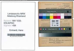 Entnazifizierung Hans Ernhardt , geb. 25.06.1911 (Ingenieur)