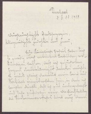 Schreiben von Emilie Göler von Ravensburg an Großherzogin Luise; Pessimistische Zukunftsaussichten vieler Zeitgenossen