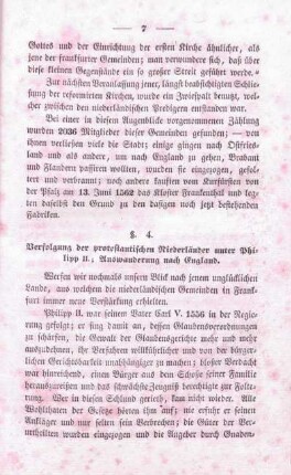 §. 4. Verfolgung der protestantischen Niederländer unter Philipp II.; Auswanderung nach England.