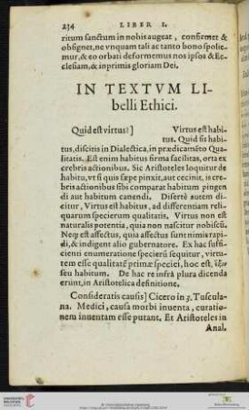 In Textvm Libelli Ethici