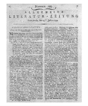(Fortgesetzte Anzeige der Schriften über die Revolution von Frankreich): Lettre du roi pour la convocation des États-généraux à Versailles, le 27. avril 1789, et règlement y annexé. Paris: Impr. Royale 1789