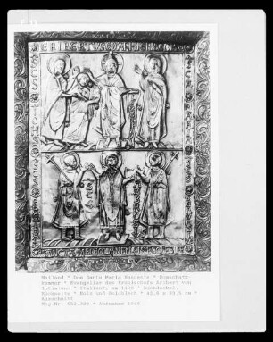 Evangeliar des Erzbischofs Aribert von Intimiano — Buchdeckel — Rückseite