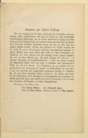 Vorwort zu dritten Auflage