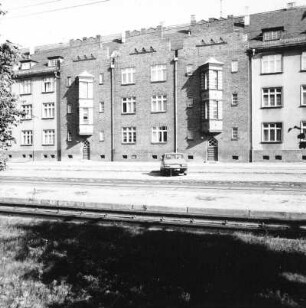 Cottbus-Ströbitz, Berliner Straße 48/49. Wohnhäuser (1927). Straßenansicht