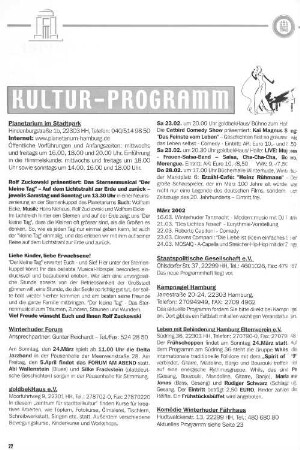 Kultur-Programm