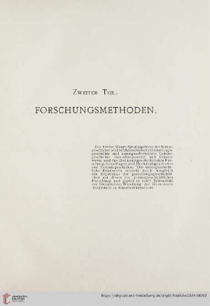 Zweiter Teil: Forschungsmethoden