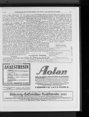 Geschäftliche Mitteilung.