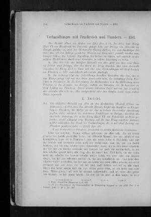 Verhandlungen mit Frankreich und Flandern. - 1383.