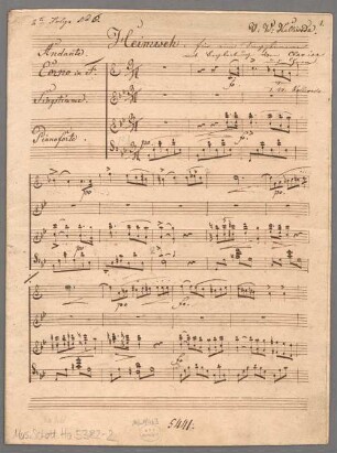 Heimweh. - BSB Mus.Schott.Ha 5382-2