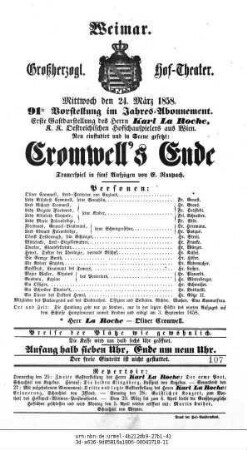 Cromwell's Ende