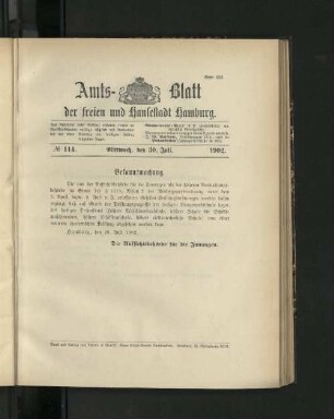 No. 114. 30. Juli. 1902.