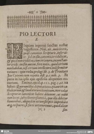 Pio Lectori S.