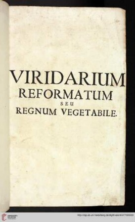 Titelblätter (Viridarium Reformatum)