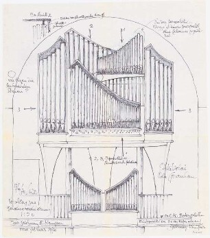 Evangelische St. Nikolai-Kirche, Berlin-Spandau Orgel: Ansicht Orgel 1:20