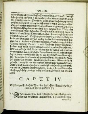 Caput IV. Daß das geoffenbahrte Wort der Heil. Schrifft wahrhafftig/ und das Wort Gottes sey.
