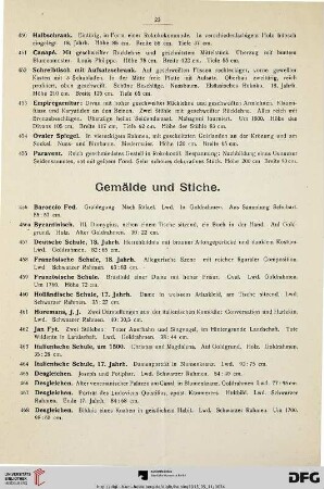 Gemälde und Stiche (Nr. 456-507)