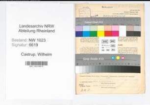 Entnazifizierung Wilhelm Castrup , geb. 22.04.1901 (Lehrer)