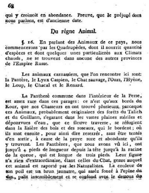 § 16. Du régne animal