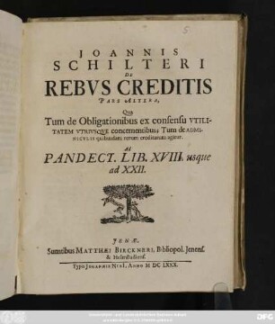 2: Ad Pandect. Lib. XVIII. usque ad XXII