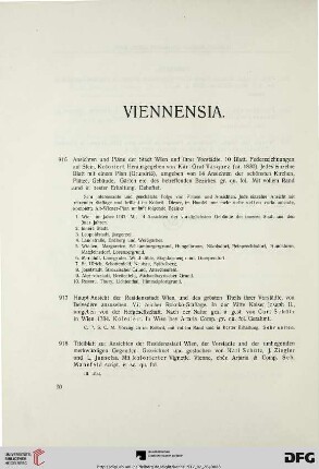 Viennensia (Nr. 916-939)