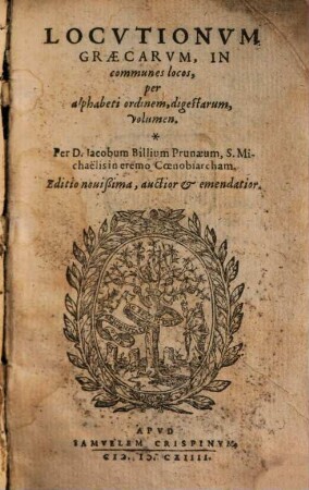 Locutionum Graecarum, In communes locos, per alphabeti ordinem, digestarum, volumen