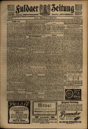 Zweite Ausgabe vom Mittwoch, den 05. August 1908.