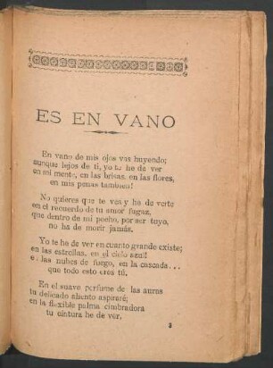 Es en vano