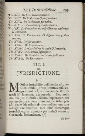 Tit. I. De Jurisdictione. - Tit. V. De Actore Et Reo.
