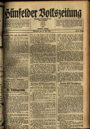 Ausgabe vom Mittwoch, den 13. Juli 1921.