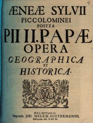 Opera geographica et historica